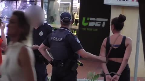 Girl Handcuff in Surfers Paradise