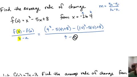 Average Rate of Change