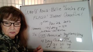 112223 FLASH! ISRAEL CEASEFIRE! World News-Billie 88