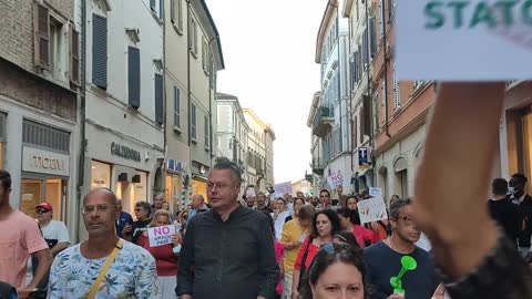 Rimini #nogreenpass 28/08/2021 - Corteo verso piazza Cavour