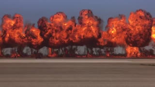 Awesome Explosion from a Fighter Jet