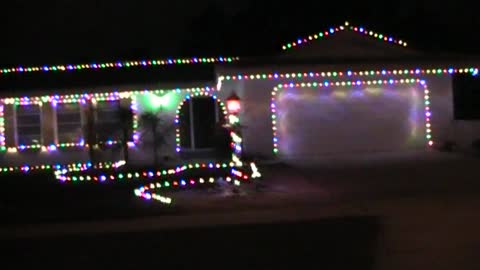 Christmas Light Display in Pinehurst Highlands Subdivision