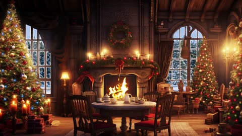 🎄 Traditional Christmas Songs 🎵 Christmas Music Playlist next to Fireplace 🎅🏼 Merry Christmas 🎁