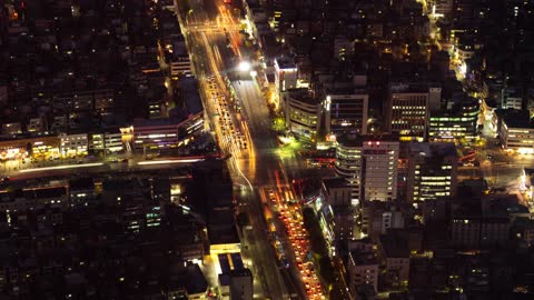 seoul city lights night street