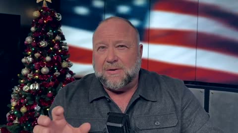 Marry Christmas from Alex Jones. He says "We are winning!"