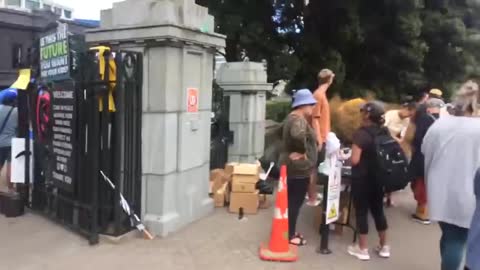 Winston Peters arrives at Parliament Grounds Occupation 2022 Part 2