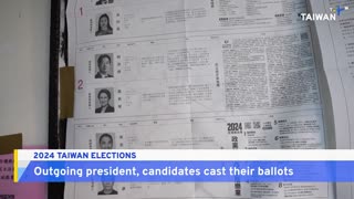 Taiwan's Outgoing President and Presidential Candidates Cast Their Ballots - TaiwanPlus News