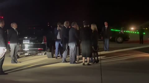 Joe Biden and Jill Biden arrives at Stansted Airport ahead on Queen Elizabeth II state funeral