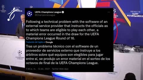 ¡ESCANDALO! ERRORES en el SORTEO de la UEFA obliga a REPETIR los CRUCES y EMPAREJA al PSG con MADRID