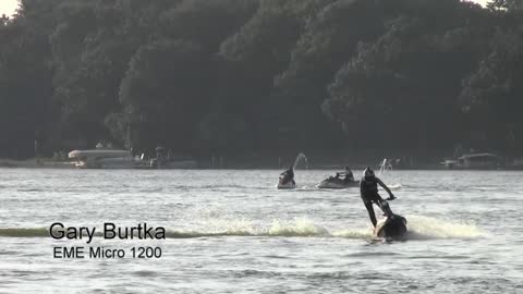 One-handed backflip on a jet ski