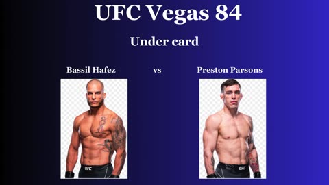 UFC Vegas 84 fight schedule