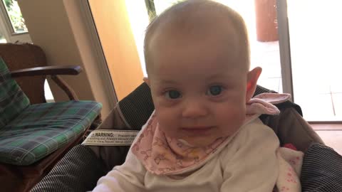 Baby reacts to taste of butternut for the first time