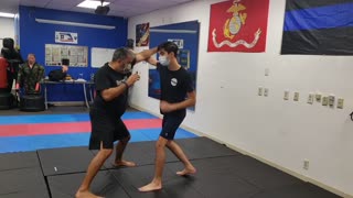 Krav maga knee trips