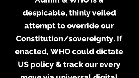 “Global Pandemic Treaty” is a thinly veiled attempt to override our sovereignty