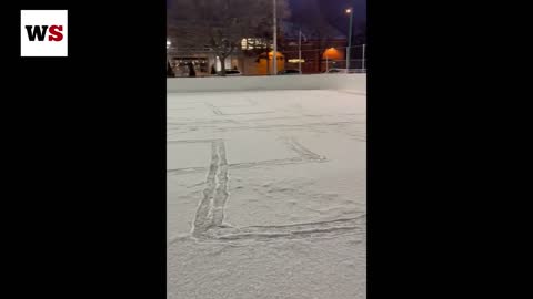 Nazi swastika symbol found on the ice of Montreal rink