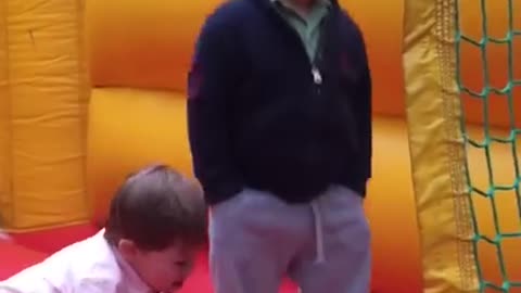 Kid is Too Cool For Bounce House