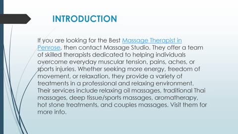 Best Massage Therapist in Penrose