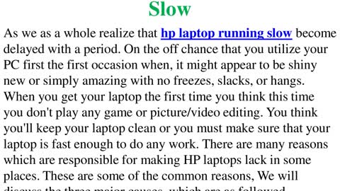 How To Fix HP Laptop Running Slow