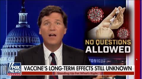 Tucker Carlson Talks Covid Vaccine Safety Issues: YouTube/Facebook Banned Video!