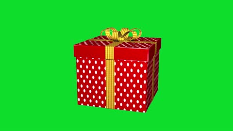 Gift Box Swivel Green Screen Keying Video