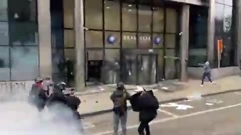 Brussels Covid Protestors Attack Police Headquarters