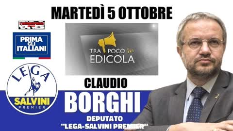 🔴 Interventi dell'On. Claudio Borghi ospite nella trasmissione "Tra poco in edicola" su Radio1