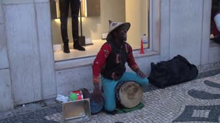 Lisbon Portugal Percussion Street Artist 2015