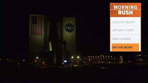 NASA moves mega moon rocket to launch pad