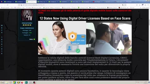 12 Stati USA utilizzano L'IDENTIFICAZIONE DIGITALE della PATENTE DIGITALE basata sul RICONOSCIMENTO FACCIALE NOTIZIE DAL MONDO biolaboratori dove sono virus di malattie mortali all'ospedale Sacco di Milano all'inmi di Roma e base Sigonella