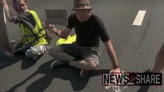 Climate Activists Blocking Highway | Drivers wasn't happy