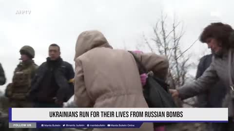 Ukrainians run for their lives from Russian bombs