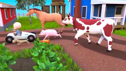 Make and Animals on a Farm -Baby feed cow and pig