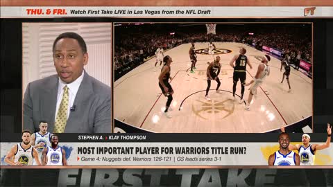 Stephen A. picks Klay Thompson to be Warriors’ most important player | First Take