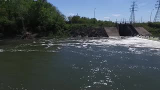 The Great Miami River Spillway at DP&L in Miamisburg, Ohio