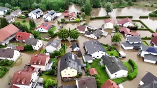 Drone video shows extent of southern Germany floods