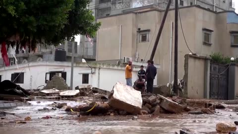 Roads swamped, buildings damaged as floods hit Libya