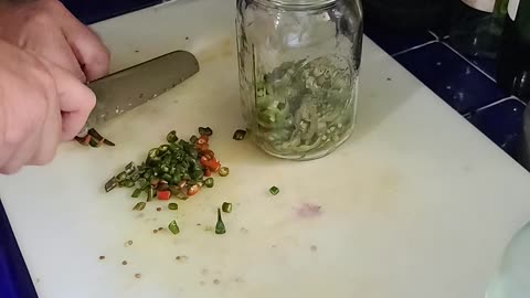 Beginning stages of hot sauce!