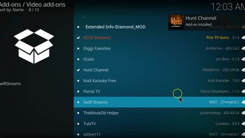 Hunt Channel Kodi Addon