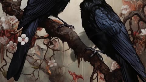 Black Birds | Dark Birds | Ravens | Crows | Gothic Art | Digital Art | AI Art