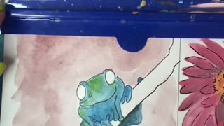 Felix the Frog Watercolor