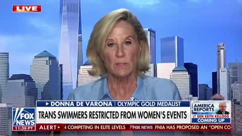 Olympic gold medalist Donna de Varona reacts to FINA banning biological males from competing in women's events if they completed transitioning after the age of 12