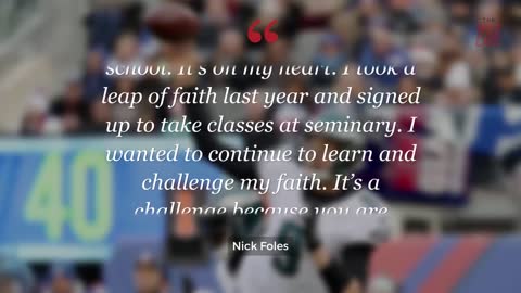 Nick Foles Wants To Be A High School Pastor After His NFL Career