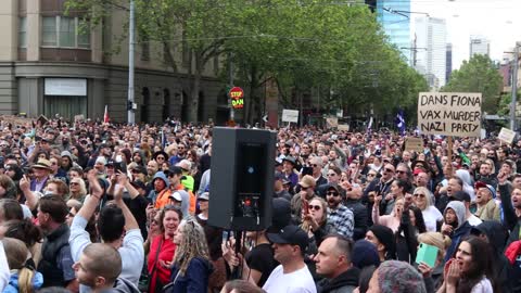 Historic moment in protest of tyranny in Melbourne Victoria