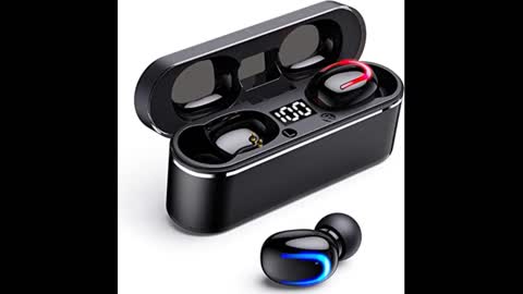 Wireless Earbud, Bluetooth 5.1 Headphones Built-in Mic, Bluetooth Earphones with Fast Charging...