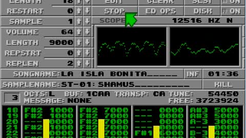 Amiga and Atari ST Protracker Music Mods - La Isla Bonita