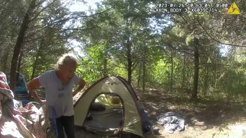 Waco police body cam footage of officer shooting dog at homeless camp