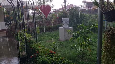 A tropical storm in Udonthani Thailand