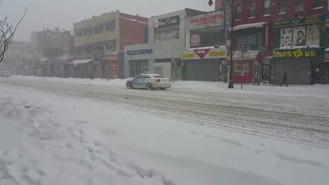 Snow blizzard in new York