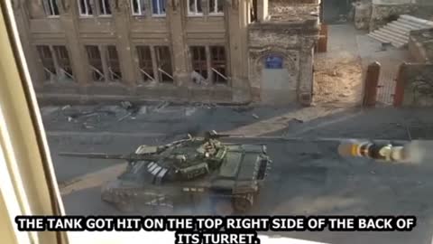 Russian tank T-72 survives close Ukrainian NLAW Ambush during combat in Mariupol