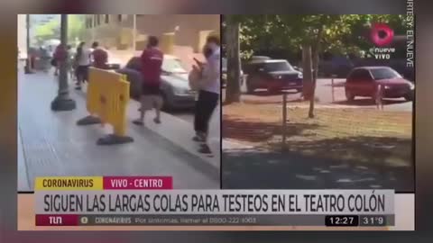🚨 - ARGENTINA: TV reporter COLLAPSES in live broadcast amid scorching heatwave